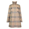 Burberry Nova Check Plaid Coat in Beige, Size 14