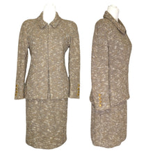  Vintage Chanel 1996 skirt suit in neutral tweed, size FR 40