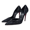 Christian Louboutin Iriza 100 d'orsay heels in black velvet, size 39.5