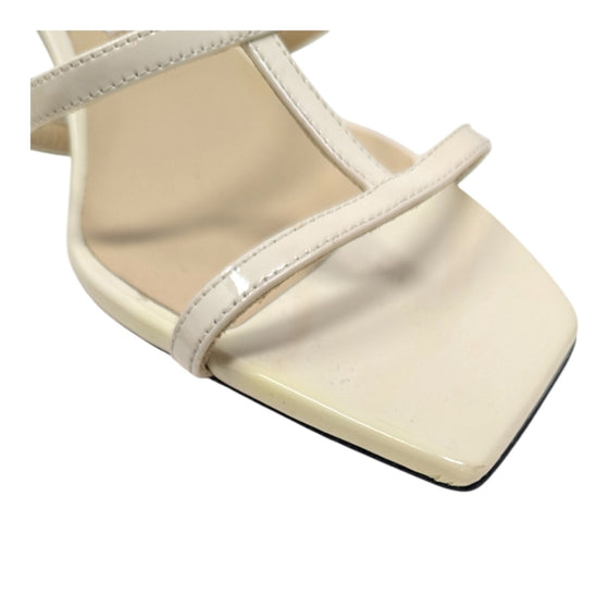 Jimmy Choo Ria 65 strappy heel in ivory, size 37.5