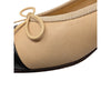 Chanel Ballet Flat in Beige and Black, size 37.5 | 7
