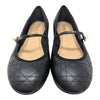 Christian Dior Cannage quilted ballet flat mary janes in black, size 41