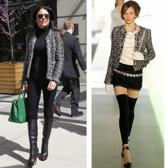Vintage Chanel 2003 Fantasy Tweed Jacket in black, size FR40
