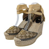 Gucci Marmont Pilar espadrille wedge in neutral, size 41