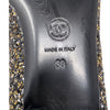 Chanel Glitter Loafer in Black and Gold, size 39