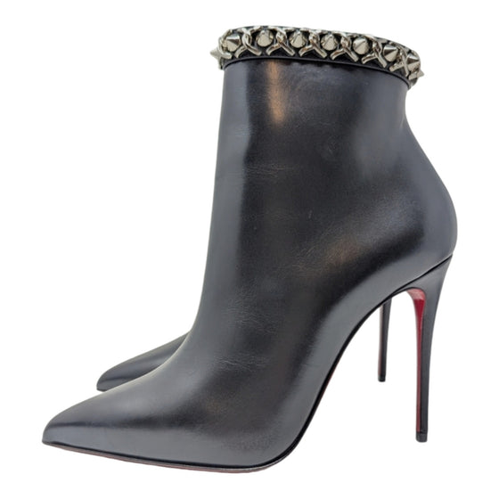 Christian Louboutin Booty Chain 100 bootie in black, size 37.5