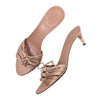 Gucci S/S 2004 Satin Corset Bamboo Mule in Pink, size 7.5