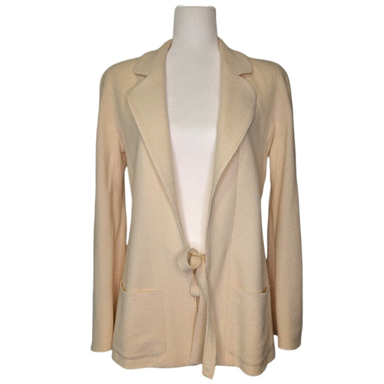 Chanel 1999 wool blazer jacket in cream, size FR38