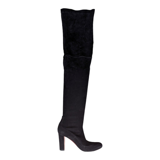 Christian Louboutin Kiss Me Gina 85 over the knee boot in black, size 37