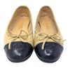 Chanel ballet flats in beige and black, size 36