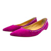 Christian Louboutin Anjalina spike flats in purple, size 40.5