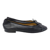 Chanel ballet flats in black, size 37.5