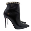 Christian Louboutin Booty Chain 100 boot in black, size 40