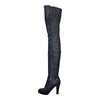 Chanel Thigh-high Platform Boots in Black, size 38.5