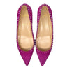 Christian Louboutin Anjalina spike flats in purple, size 40.5