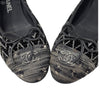 Chanel Ballet Flats in Black Tweed Metallic, size 39.5