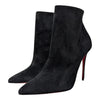 Christian Louboutin So Kate Booty 100 in black suede, size 37.5