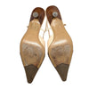 Chanel Vintage Slingback Kitten Heel in Beige, size 36.5