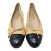 Chanel ballet flats in beige and black, size 37.5