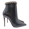 Christian Louboutin Booty Chain 100 bootie in black, size 37.5