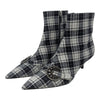 Dior Gang Tartan Ankle Boot in Black and White, size 39.5