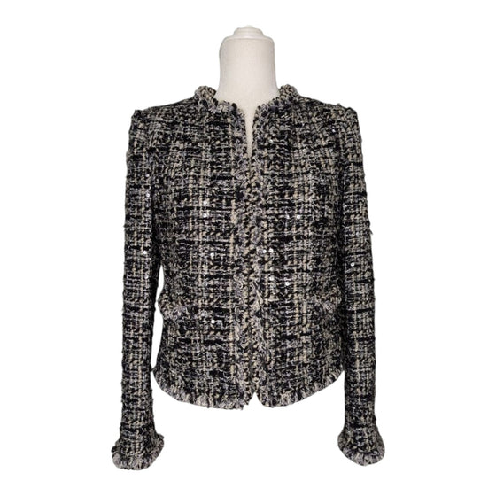 Vintage Chanel 2003 Fantasy Tweed Jacket in black, size FR40