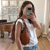 Gucci Vintage Horsebit Leather Shoulder Bag in Brown