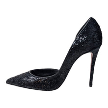  Christian Louboutin Iriza 100 d'orsay heels in black velvet, size 39.5