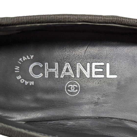 CHANEL ballet flats in gray and black, size 38.5