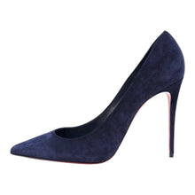  Christian Louboutin Kate 100 pump in navy suede, size 40