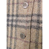 Burberry Nova Check Plaid Coat in Beige, Size 14