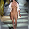Gucci S/S 2004 Satin Corset Bamboo Mule in Pink, size 7.5