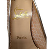 Christian Louboutin curved heel pump in bronze sequins, size 37