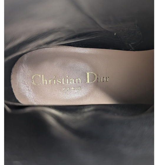 Dior Gang Tartan Ankle Boot in Black and White, size 39.5