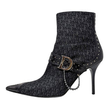  Vintage Dior D-Buckle ankle boot in black, size 38.5