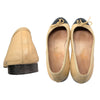 Chanel Ballet Flat in Beige and Black, size 37