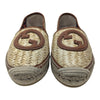 Gucci Adela GG logo espadrille flats in beige, size 40