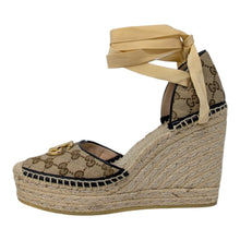  Gucci Marmont Pilar espadrille wedge in neutral, size 41