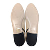 Gucci GG logo Malaga leather ballet flats in beige and white, size 37