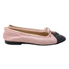 Vintage Chanel Ballet Flats in Pink and Black, size 37.5
