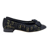 Chanel ballet flats in CC pattern black tweed, size 39.5