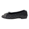 Chanel Ballet Flats in Black Tweed Metallic, size 39.5
