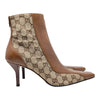 Vintage Gucci GG Monogram Ankle Boots in Brown, Size 9