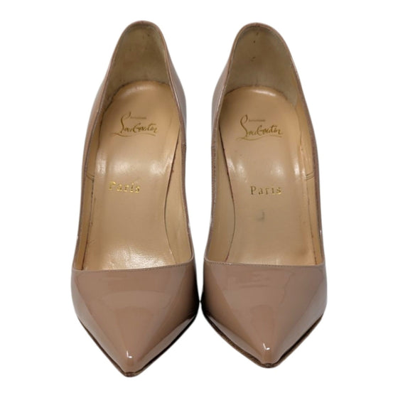 Christian Louboutin So Kate 120 patent pumps in nude, size 38