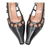Prada Vintage Cutout Pointed Toe Pump in Brown, size 38.5