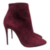 Christian Louboutin Eloise 100 ankle boot in burgundy, size 37.5