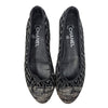 Chanel Ballet Flats in Black Tweed Metallic, size 39.5