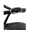 Chanel Big Logo T-Strap Sandal in Black, size 38