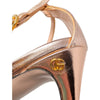 Gucci Sylvie Chain 95mm Heel in Rose Gold, size 42
