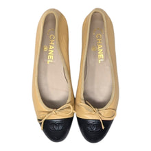  Chanel ballet flats in beige and black, size 37.5